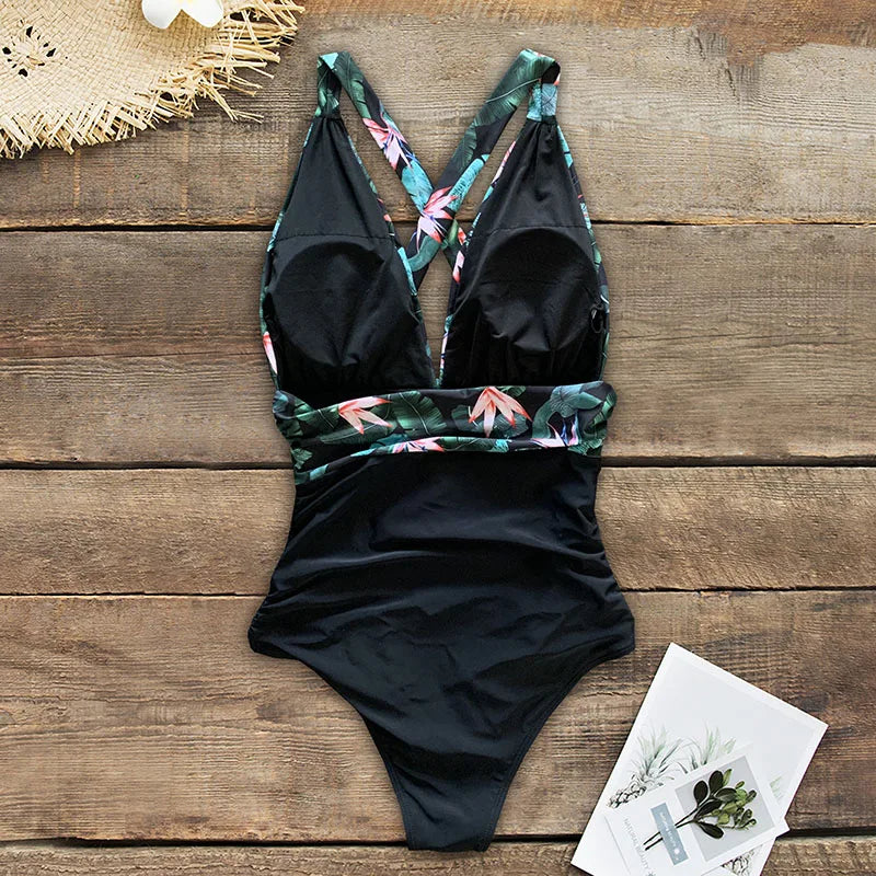 Monokini silueta plus - Forest Soul