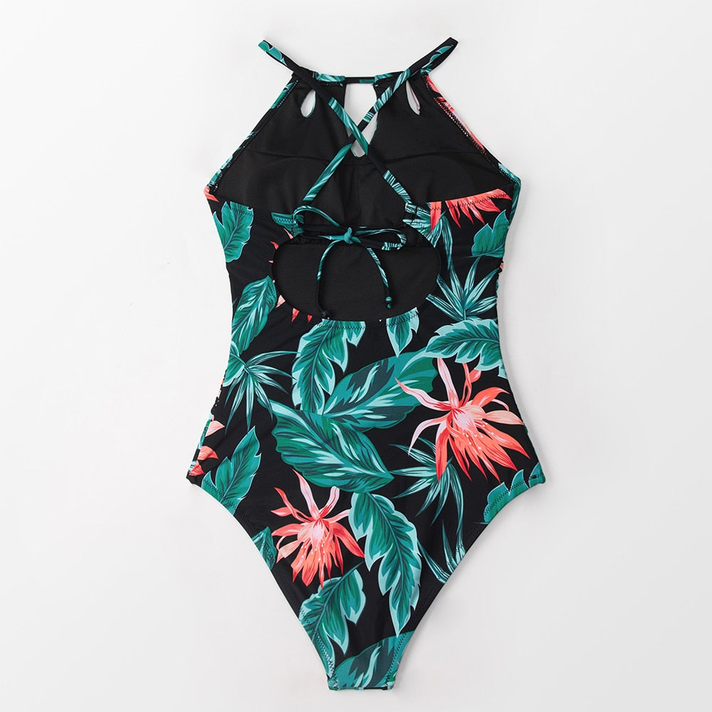 Monokini estilo halter | Tropical *